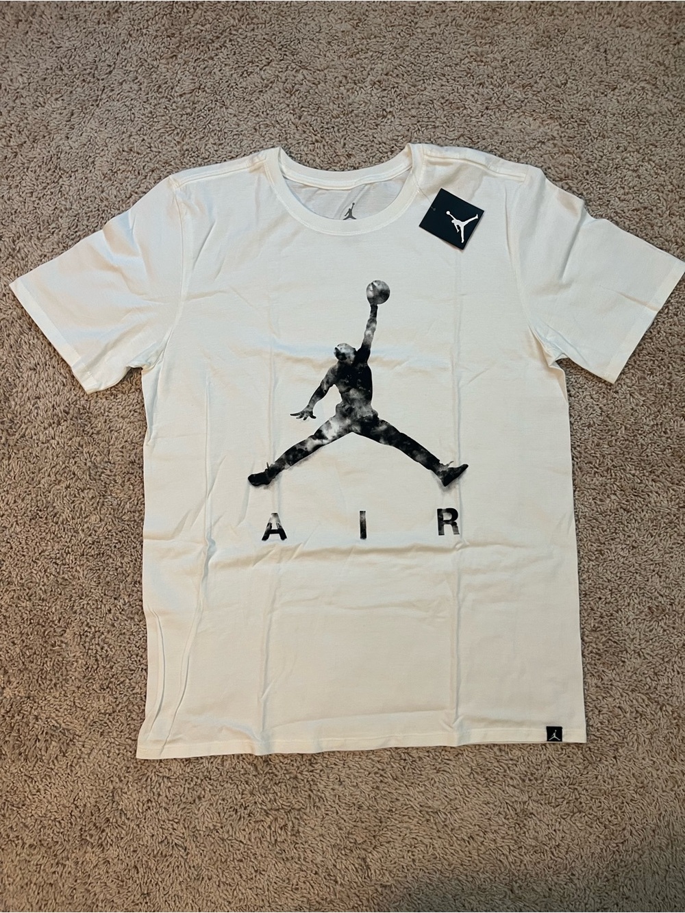 Jordan White Tee with Gray Jumpman Logo